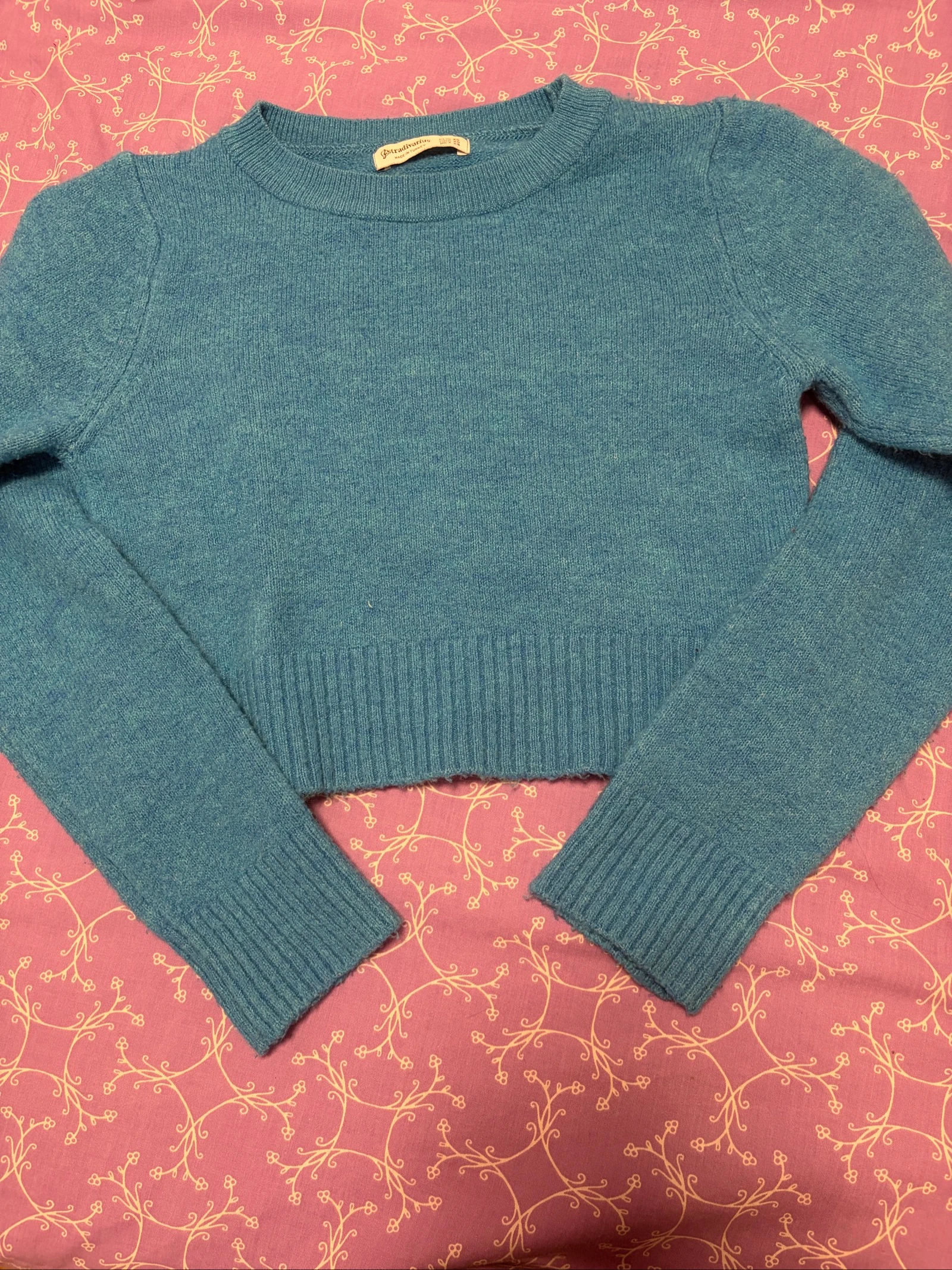Camiseta suave tipo crop top azul – photo 2